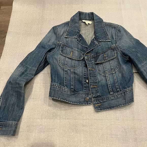 [XS]Wilfred Women's Cropped Denim Jacket - Picture 1 of 8